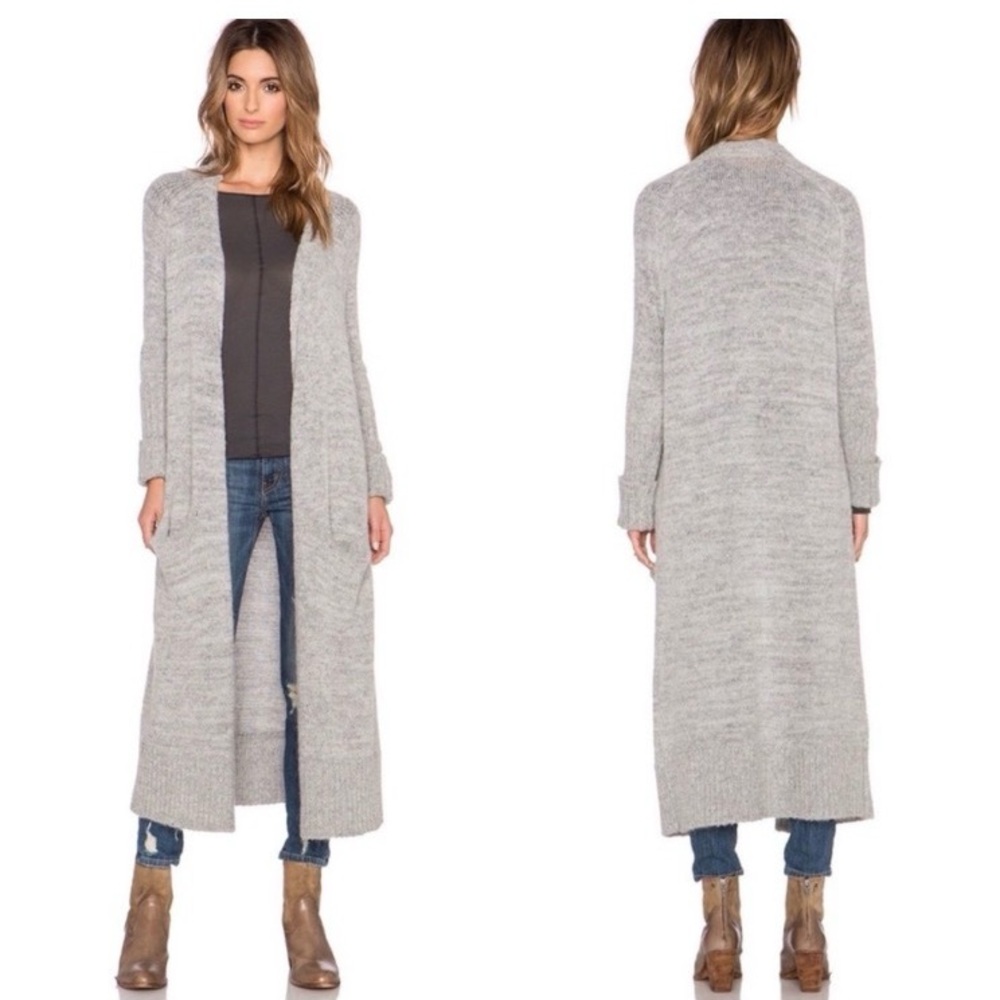 FREE PEOPLE Alpaca Blend longline cardigan duster size Medium